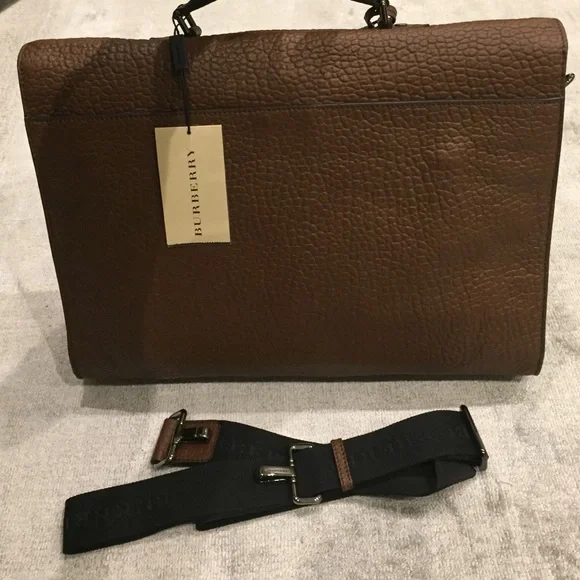 Burberry leather executive briefcase - Picture 4 of 4